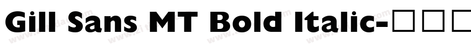 Gill Sans MT Bold Italic字体转换